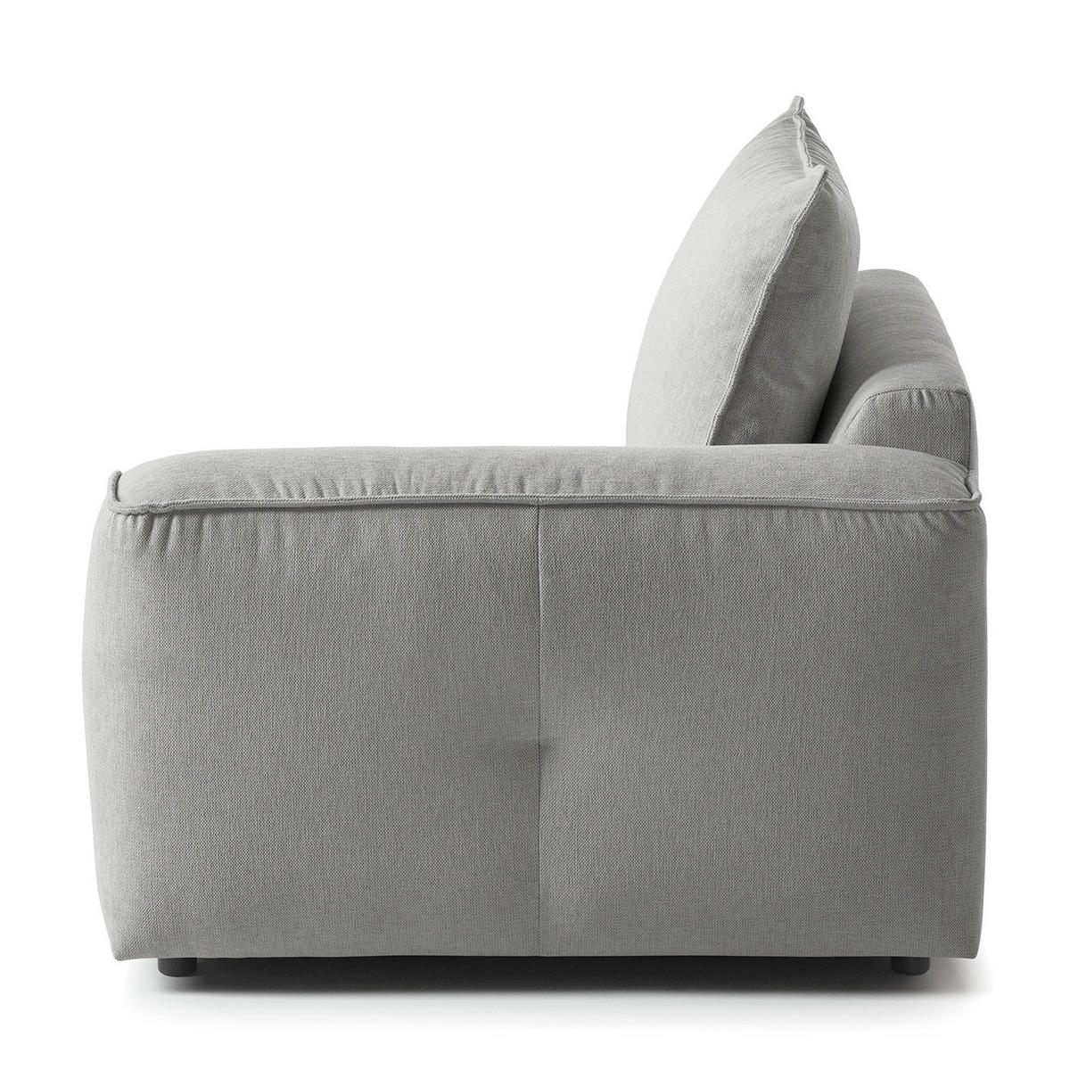 MODULSESSEL - Hellgrau, Holz/Textil (104/82/99cm) - home24