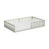 BODENBETT AUS METALL Minno Greige 120x200 mit Matratze - Greige, Metall - VitaliSpa