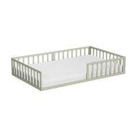 BODENBETT AUS METALL Minno Greige 120x200 mit Matratze - Greige, Metall - VitaliSpa