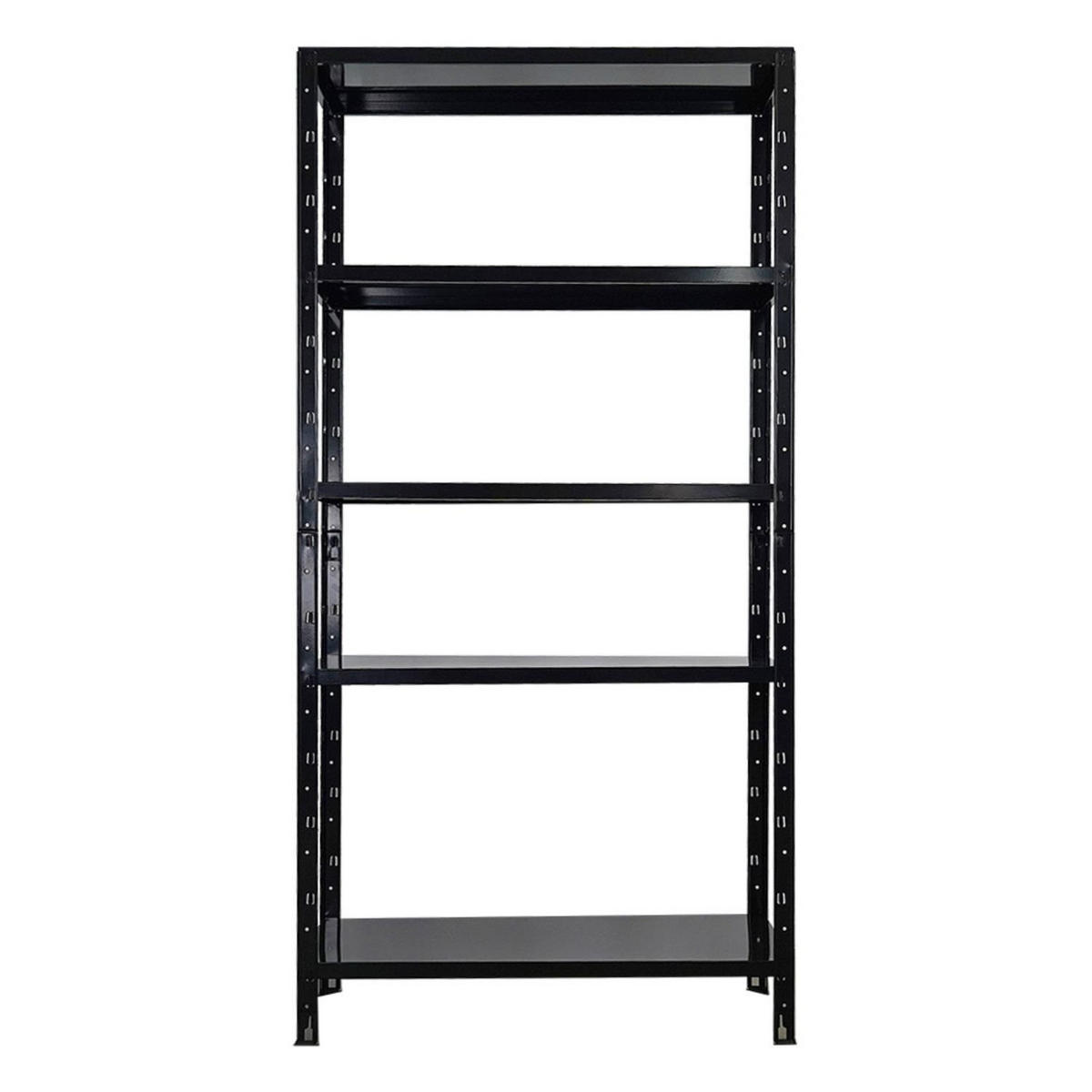 SCHWERLASTREGAL Ares 180x90x40cm 5 Stahlplatten-Ebenen Fachlast 125 kg Schwarz - Schwarz, Metall (90/180/40cm) - PROREGAL