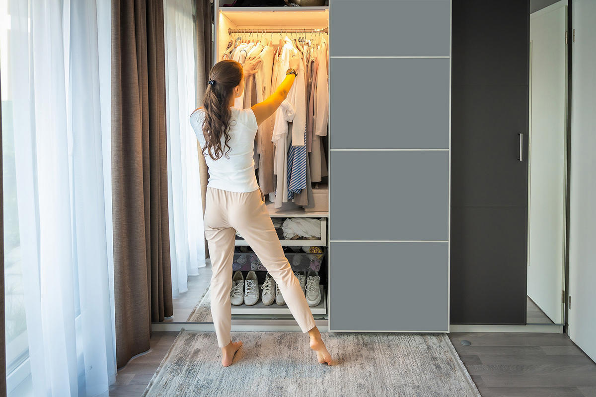 MÖBLAUFKLEBER 100x50 cm grau - Hellbraun, Kunststoff (100/50/0.1cm) - Wallfluent