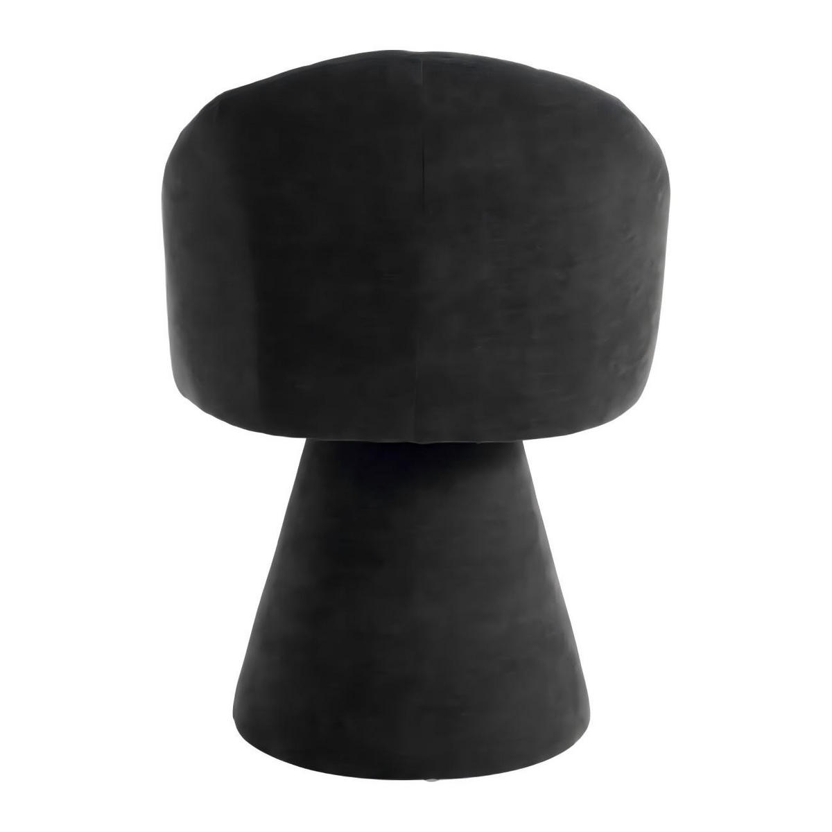 ESSZIMMERSTUHL mit runder Rückenlehne Komfortmodell, Schwarz - Dunkelgrau, Fell/Textil (57/46/58cm)
