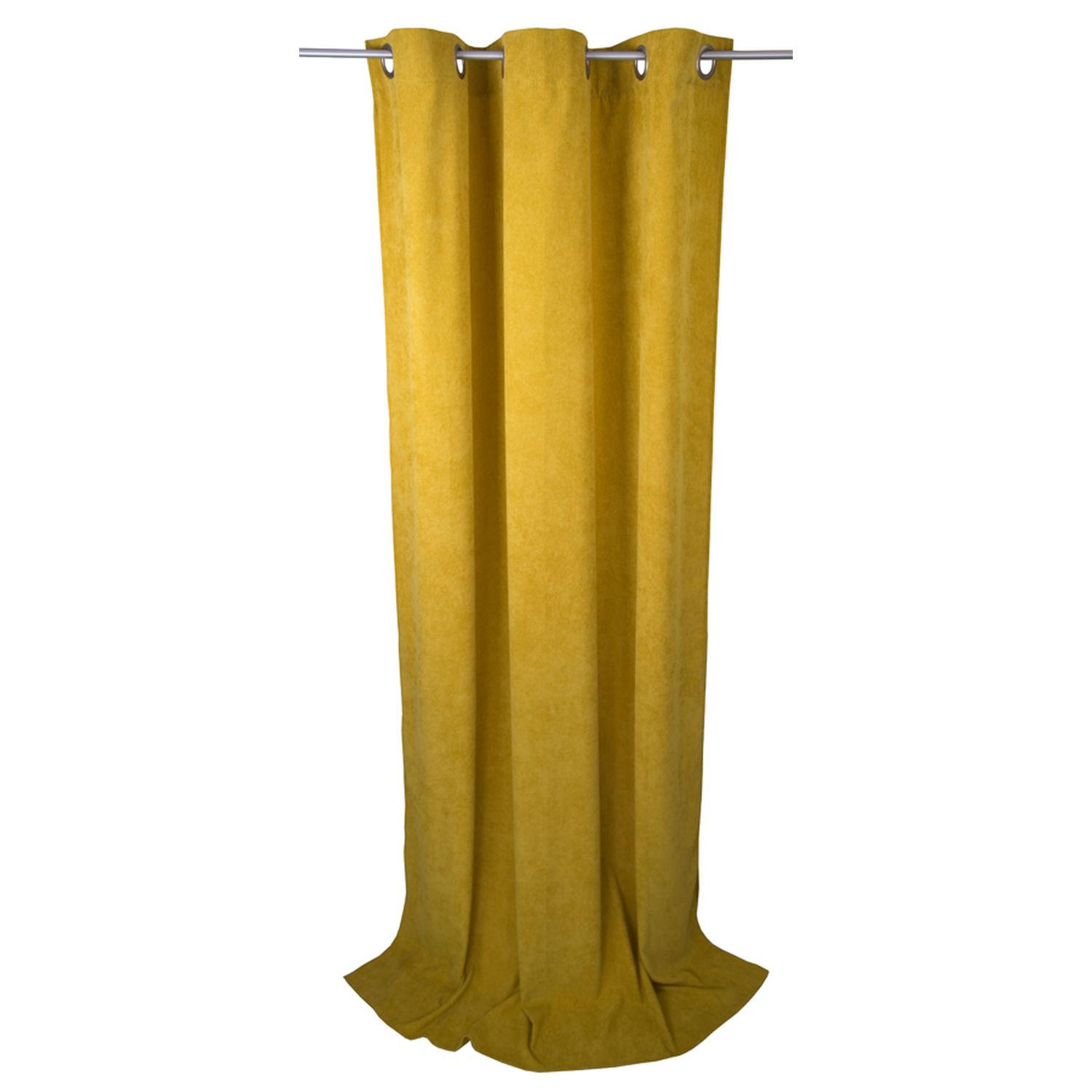 BLICKDICHTER ÖSENVORHANG CASUAL CORD - Gelb, Textil (140/0.5/245cm) - Tom Tailor