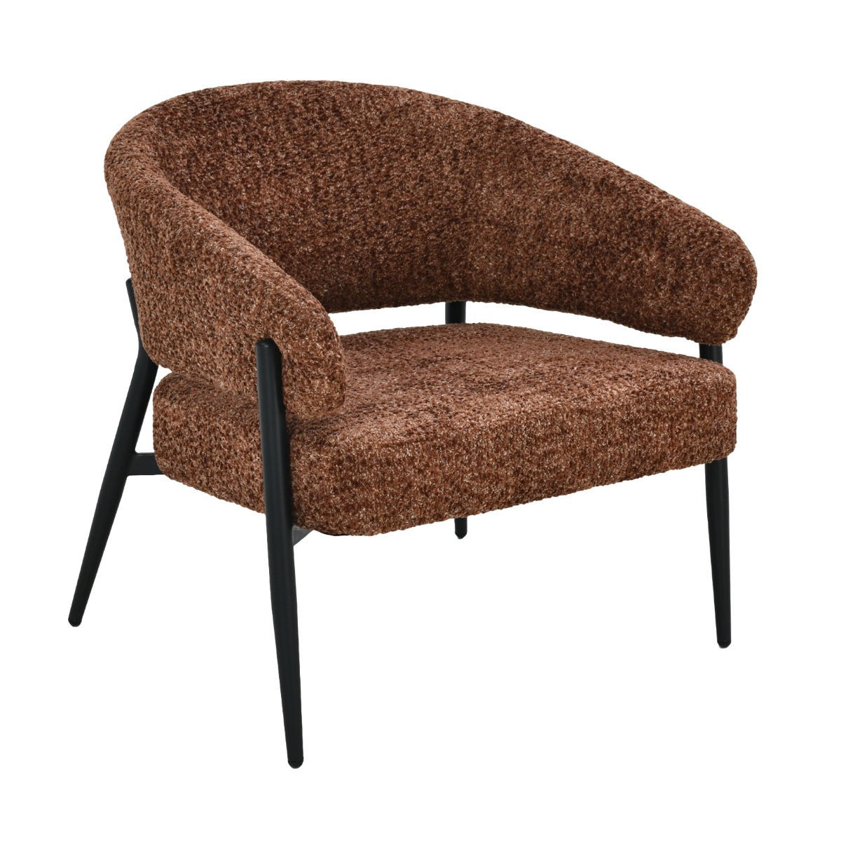 SESSEL Dilan Rot 72.5 /73/75 cm - Dunkelrot, Textil (73/75/72.5cm) - Livingfurn
