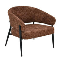 SESSEL Dilan Rot 72.5 /73/75 cm - Dunkelrot, Textil (73/75/72.5cm) - Livingfurn