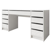 SCHREIBTISCH Ada Bis - Weiß Hochglanz/Weiß, Holzwerkstoff (55/154/76cm) - MIRJAN24