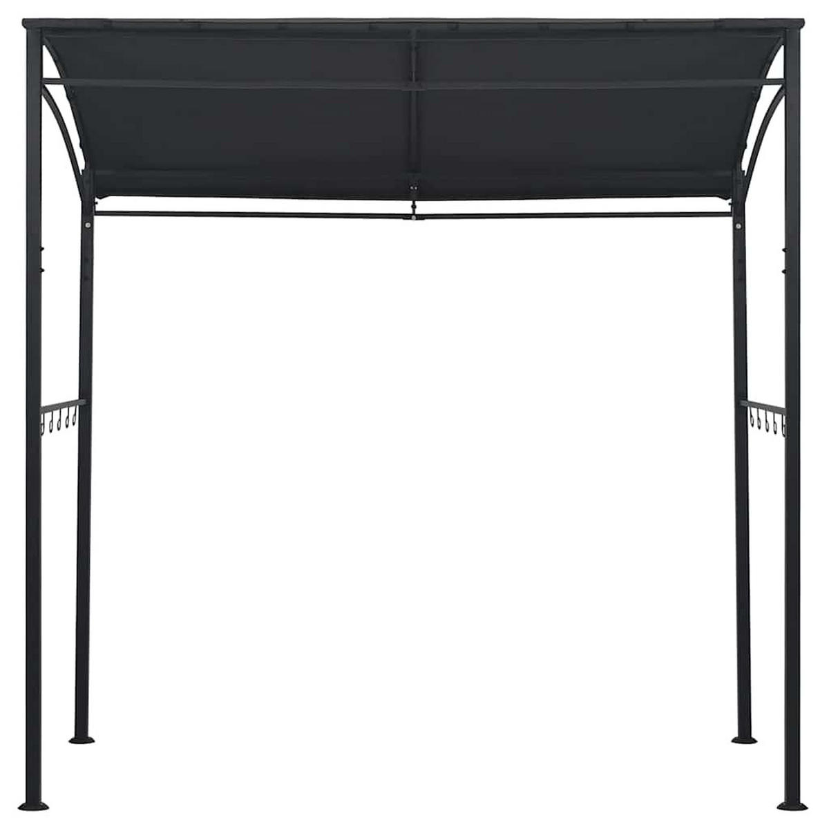 BBQ-PAVILLON 215/150/220 Cm Anthrazit Stahl - Anthrazit, Metall (215/220/150cm) - vidaXL