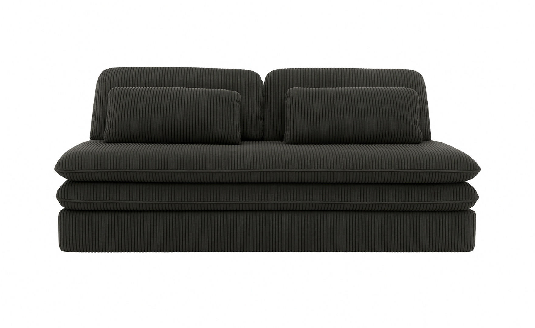 SCHLAFSOFA Mit Bettkasten OLIA, Stoff Poso, Grau - Grau, Holz (190/75/90cm) - Kaiser Möbel