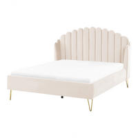 POLSTERBETT 140/200cm Helles Beige Ambillou - Beige, Textil (140/200cm) - Beliani