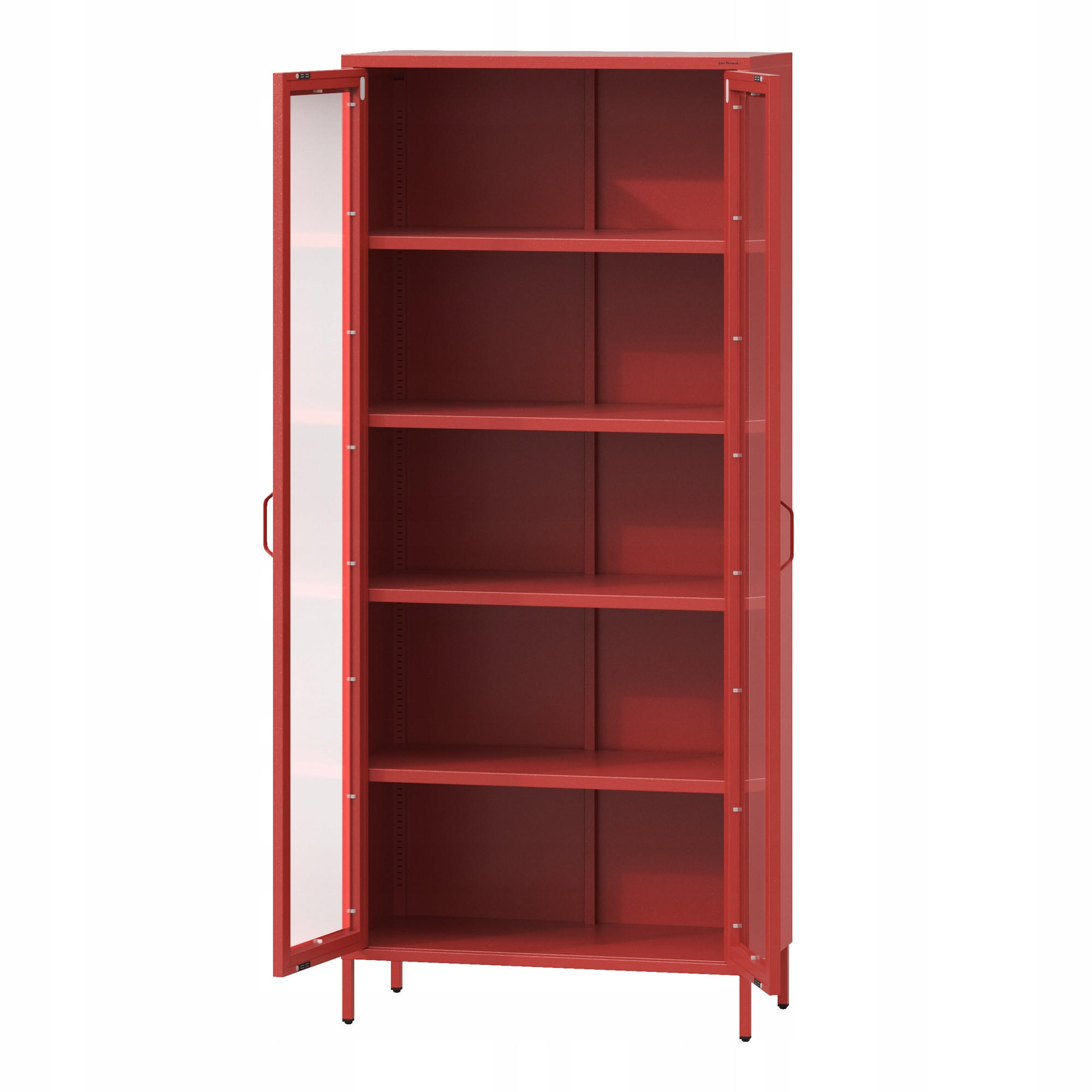 WOHNZIMMER Vitrine ANGELO Modern - Rot, Metall (80/185/45cm) - Jan Nowak