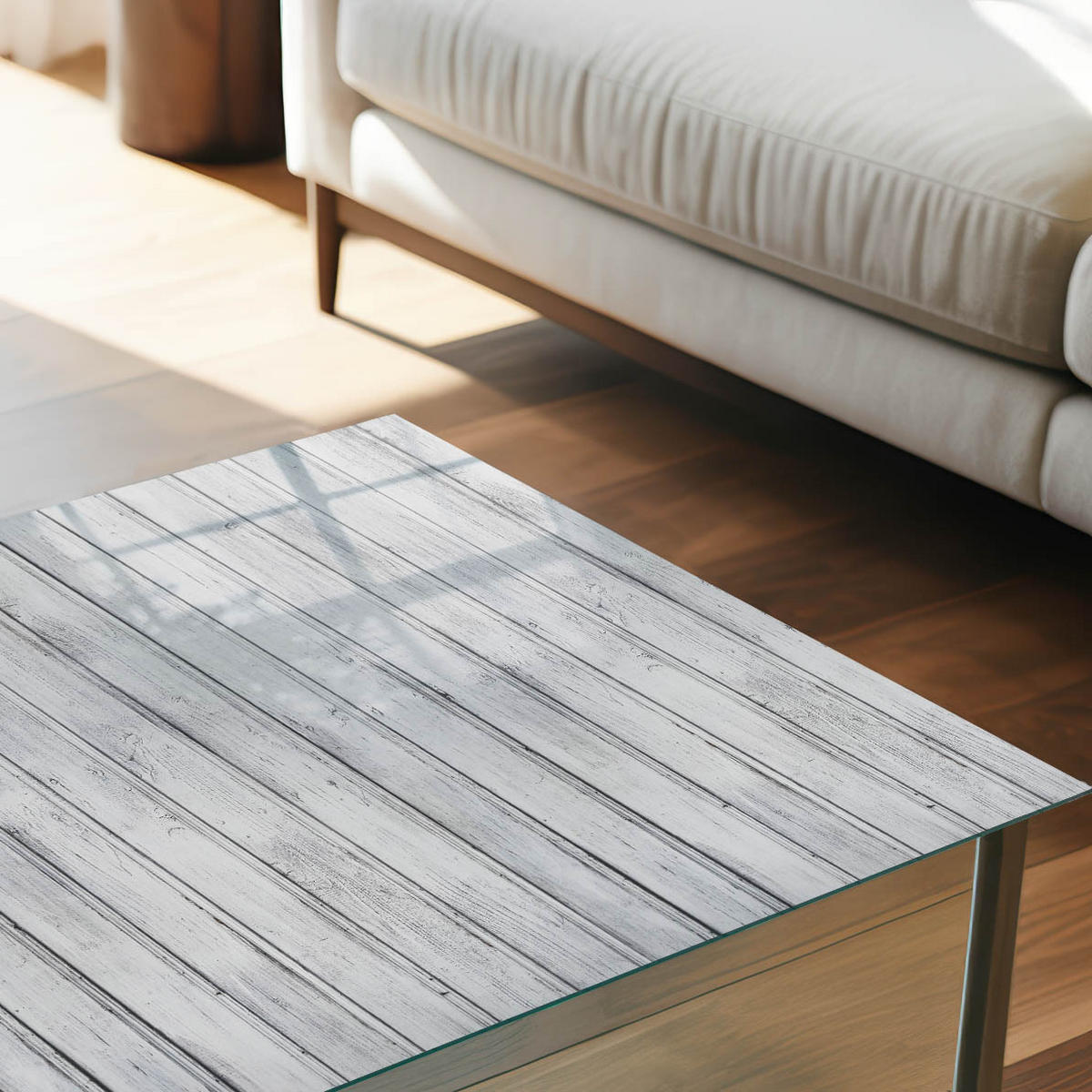 GLASPLATTE 80x60 cm – Holzstruktur - Braun, Glas (0.4/80/60cm) - ArtPrintCave