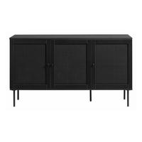 SIDEBOARD Mogest 3-türig 140 cm - Schwarz, Holzwerkstoff/Kunststoff (140/80/40cm) - Selsey