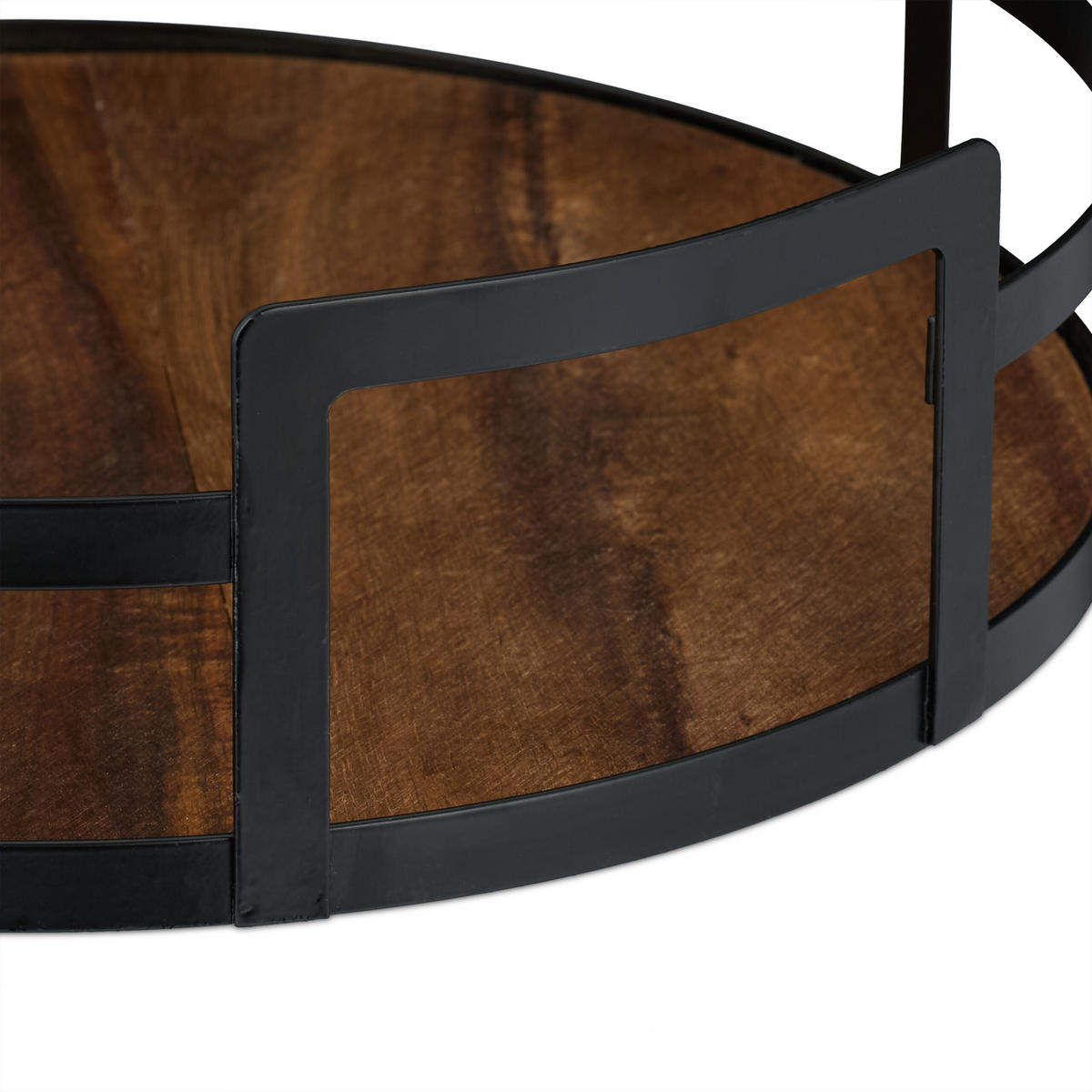 TABLETT - Braun, Holz/Metall (30.5/8.5/30.5cm) - Relaxdays