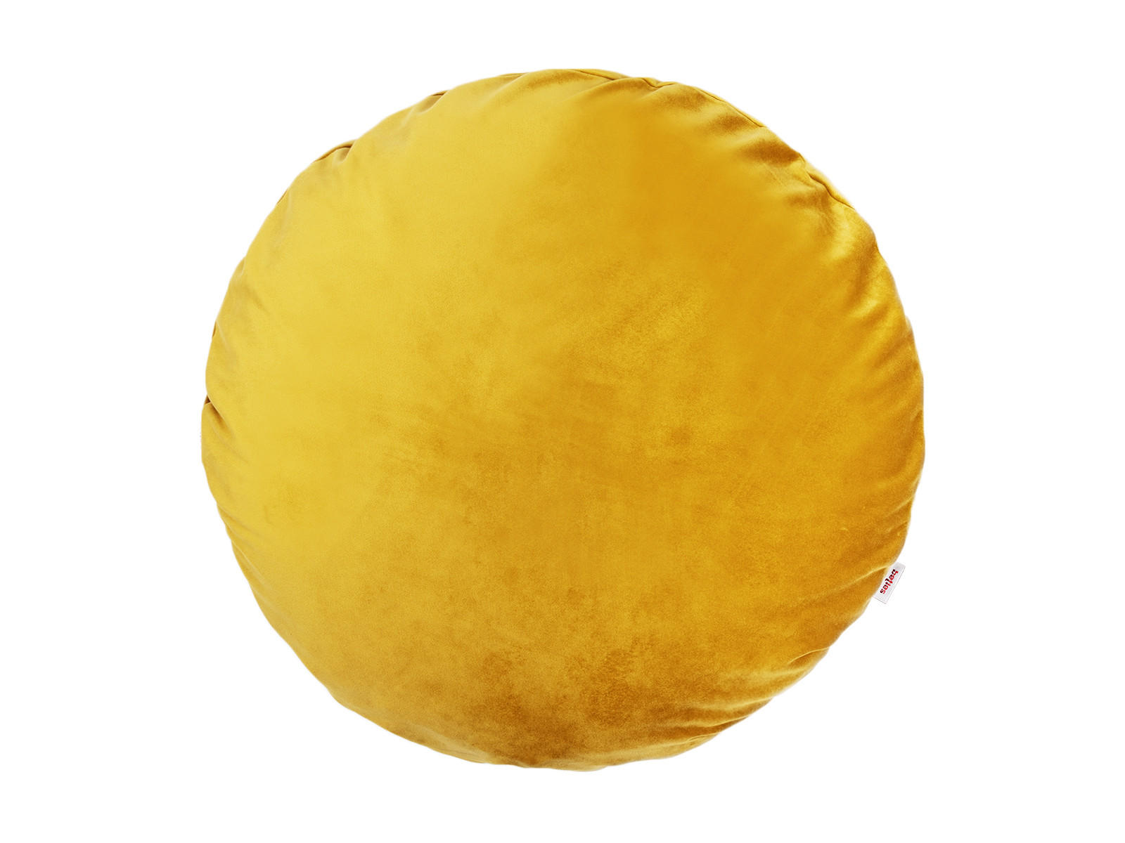 KISSENHÜLLE Rund Samt&Sonders curry-senf 50 cm Ø - Currygelb, Textil (50/50cm) - beties Heimtextil