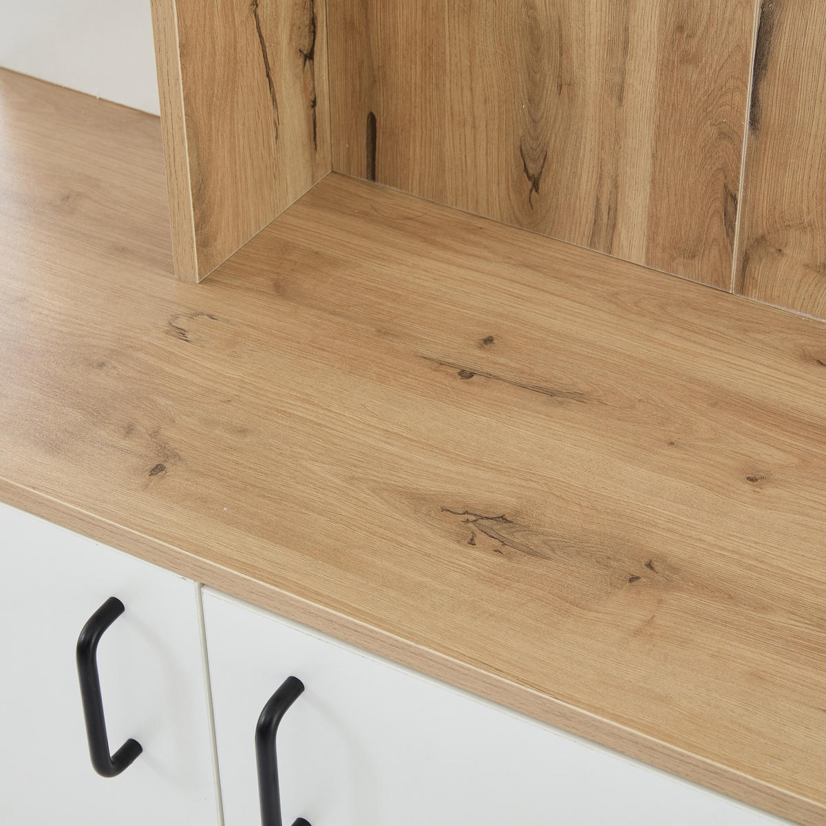 GARDEROBE Holz Schuhaufbewahrung Haken Weiß - Naturfarben, Holzwerkstoff (75/180/33cm) - FLIEKS