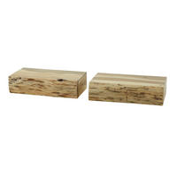 NACHTTISCH Baum Braun 20/40/ 10 cm 2er-Set - Braun, Holz (40/10/20cm) - Hoyz Collection