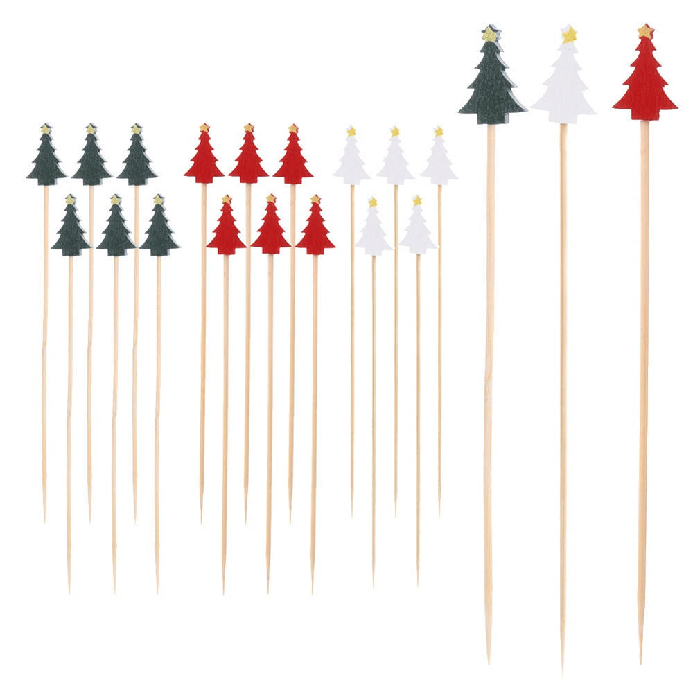HOLZSPIESSE 30 cm 100 Stk. - Kirschbaumfarben, Holz (30cm) - Orion 