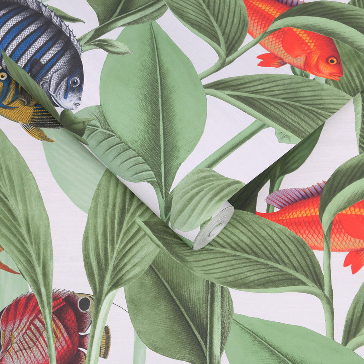 VLIESTAPETE - Aquarium Lush - Grün, Papier/Kunststoff (52/1005cm) - Graham & Brown