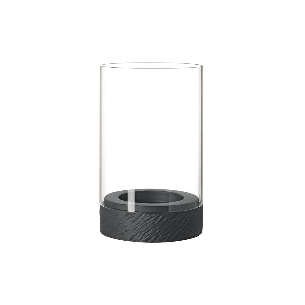 WINDLICHT Manufacture Rock Home 20 cm - Schwarz, Glas/Keramik (12.1/19.6/12.1cm) - Villeroy & Boch