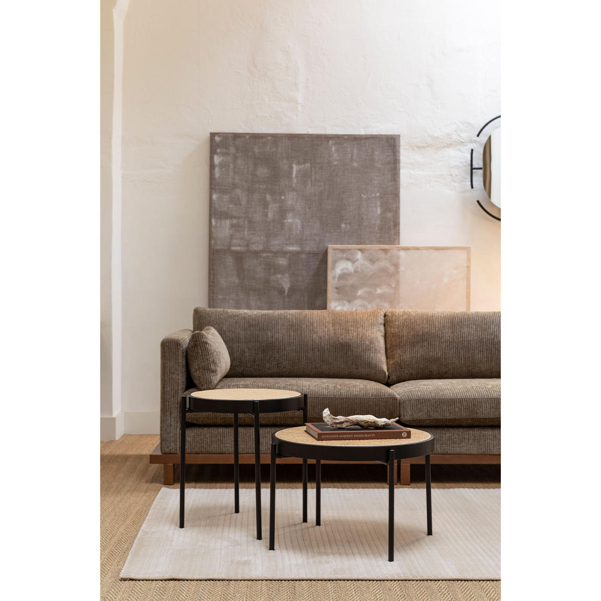 SOFA 4,5-SITZER Blossom Moss/ Grün - Braun/Grün, Textil (335/80/101cm) - Zuiver