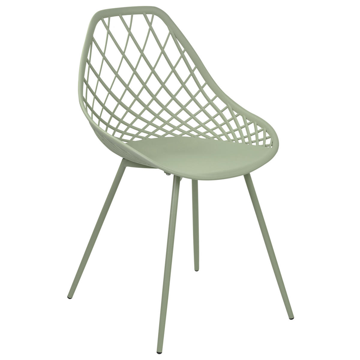 ÉTKEZŐSZÉK 2 darabos Szett Műanyag Zöld Canton Ii - zöld, műanyag/fém (46/86/52cm) - Beliani