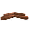 ECKSOFA Designer Corner MODENA stoff Poso, viele Farben Ziegel - Orange, Holzwerkstoff (285/285cm) - Kaiser Möbel