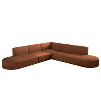 ECKSOFA Designer Corner MODENA stoff Poso, viele Farben Ziegel - Orange, Holzwerkstoff (285/285cm) - Kaiser Möbel