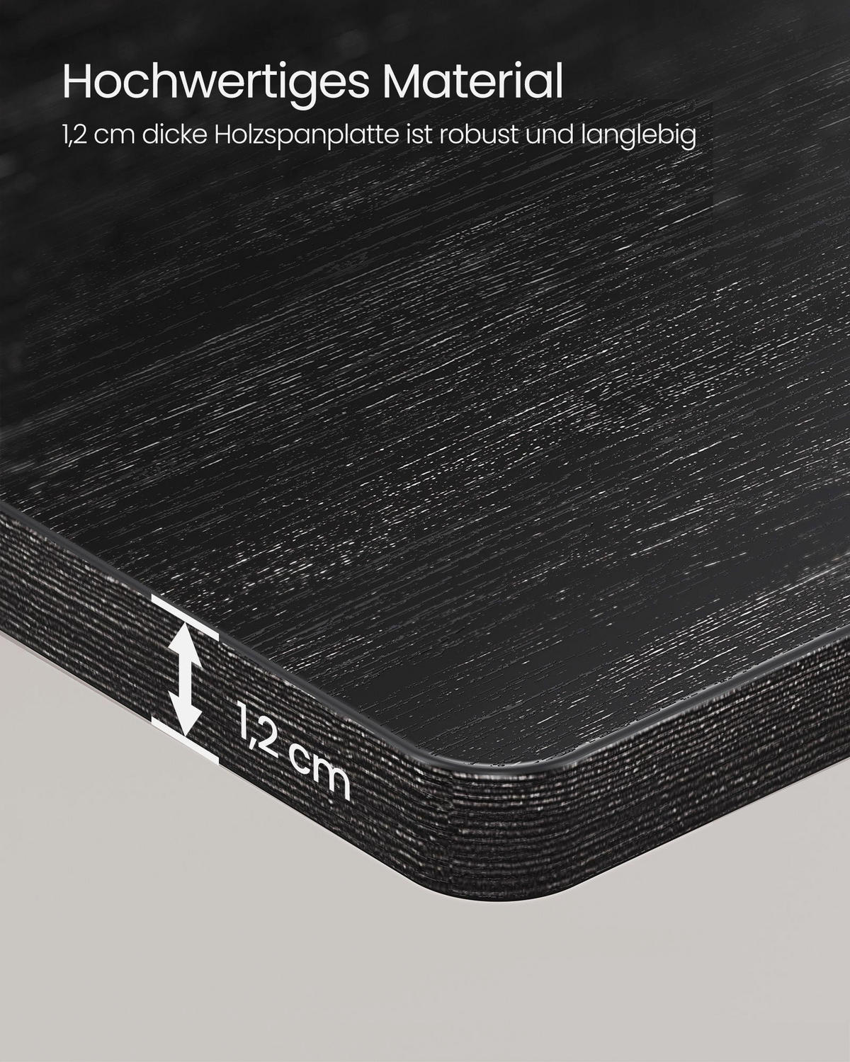 ECKREGAL CALGARY - Schwarz, Holzwerkstoff (40/4/29cm) - Hansiro