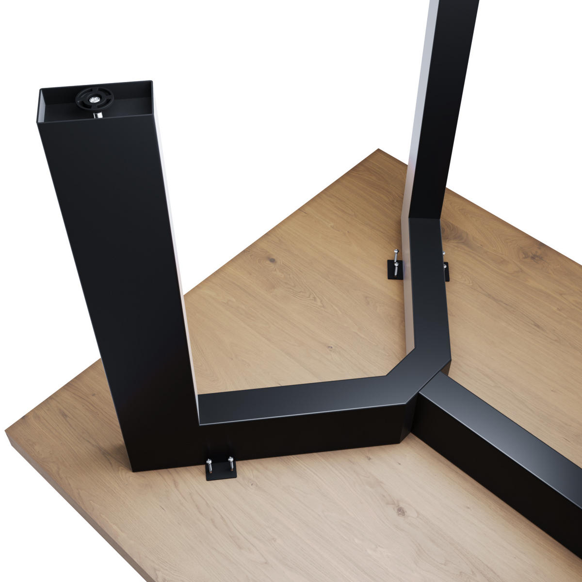 TISCHBEIN Barax Extreme Schwarz Metall 200/80/72 cm - Schwarz, Metall (80/72/200cm) - Metalo Pro