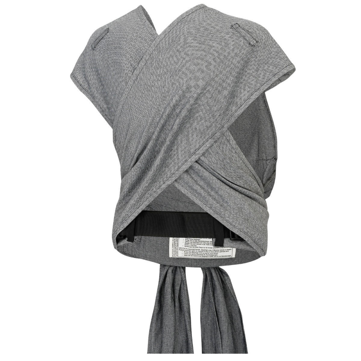 BABYTRAGE Hop-Tye Advanced - Dunkelgrau/Weiß, Textil (26.5/7.2/38.5cm) - Hoppediz