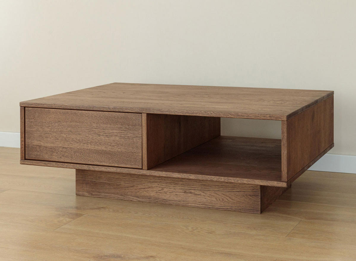 COUCHTISCH Collodi Wildeiche Tabak 110 / 70 / 40cm - Eichefarben, Holz (70/110/40cm) - Feldmann-Wohnen