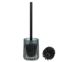 WC-GARNITUR, grau - Grau, Glas (10/36/10cm) - bremermann