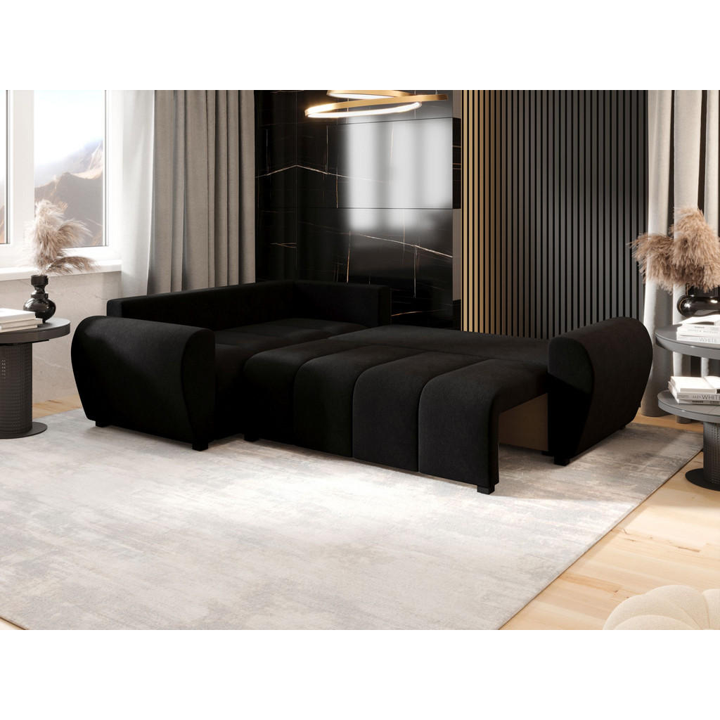 Thumbnail - Bedante Ecksofa, Schwarz, Textil, 4-Sitzer, 235x175 cm, Wohnzimmer, Sofas & Couches, Wohnlandschaften, Ecksofas