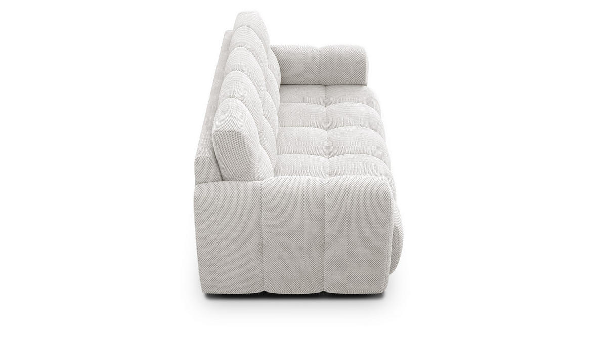 SOFA MELLOW 2,5-Sitzer, creme - Creme/Schwarz, Holz/Textil (183/87/98cm) - Courtois Laville