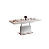 COUCHTISCH rechteckig Cappuccino Hochglanz - Weiß Hochglanz 120/75/55 cm - Weiß Hochglanz/Cappuccino, Holzwerkstoff (75/120/55cm) - designimpex