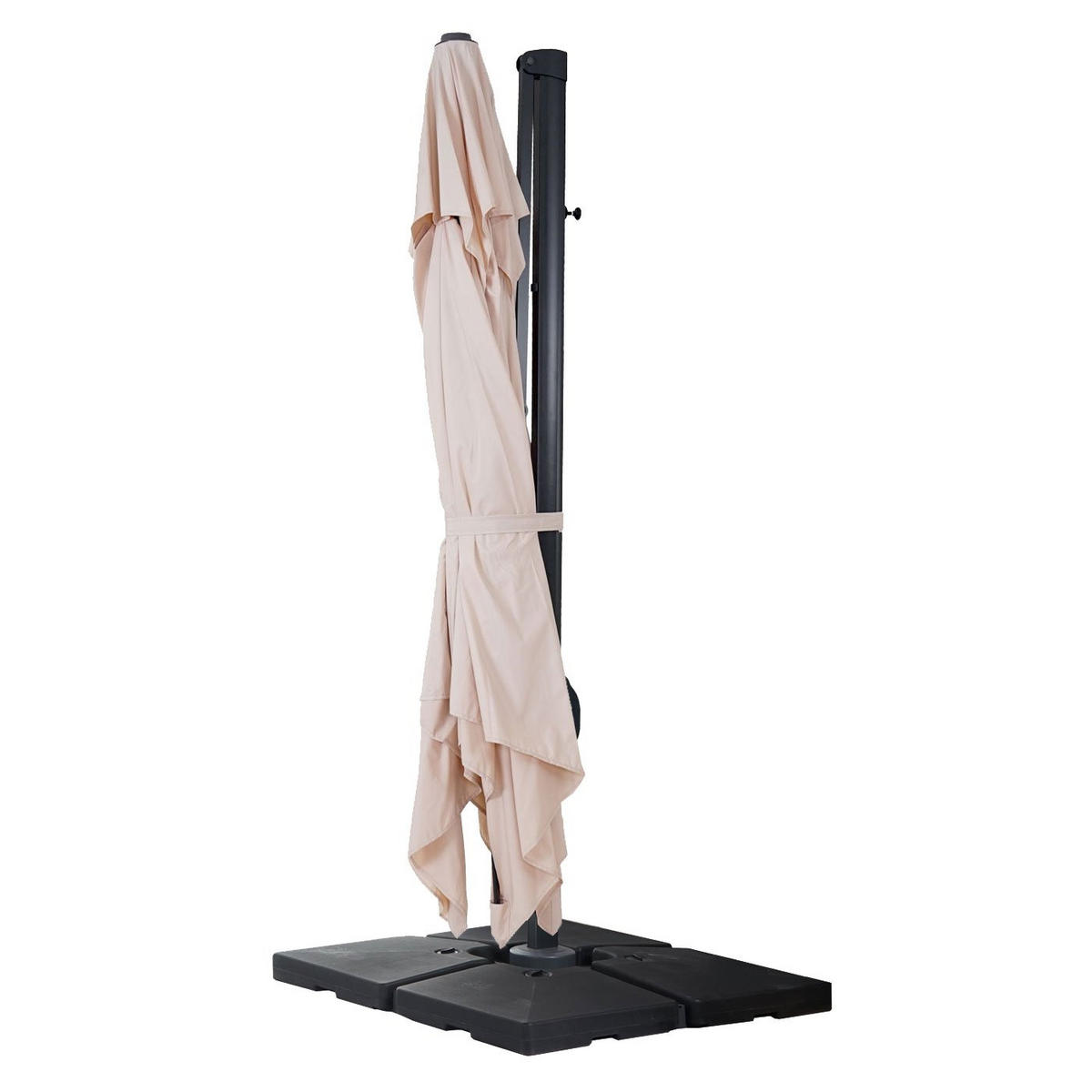 AMPELSCHIRM Cremeweiß 300/400 cm - Weiß, Textil (400/360cm) - MCW