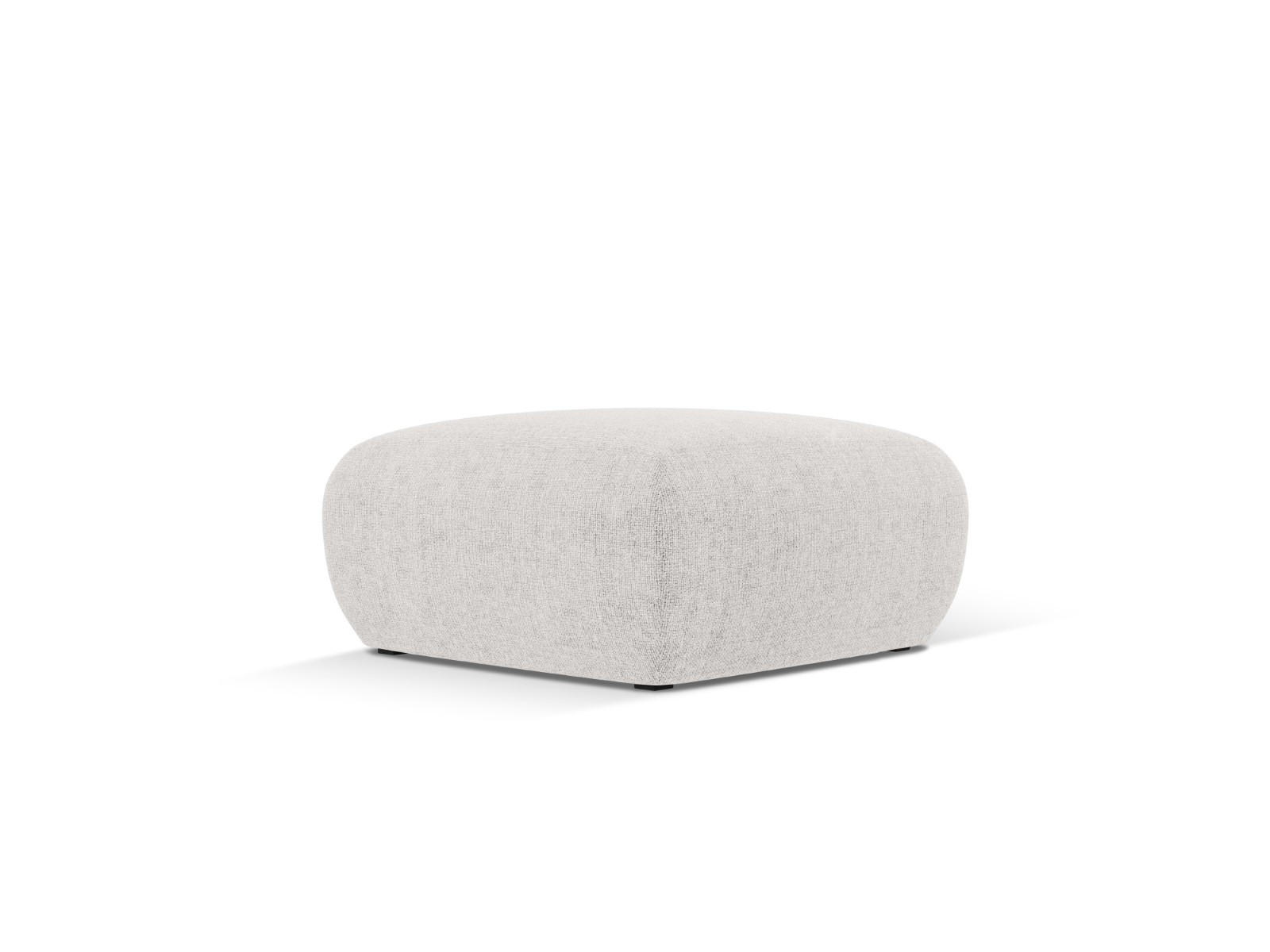 POUF Molino aus Chenille-Stoff hellgrau - Hellgrau, Textil (75/36/75cm) - Micadoni
