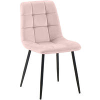 STUHL Samt Pink - Pink, Textil/Metall (45/84/55cm) - CLP