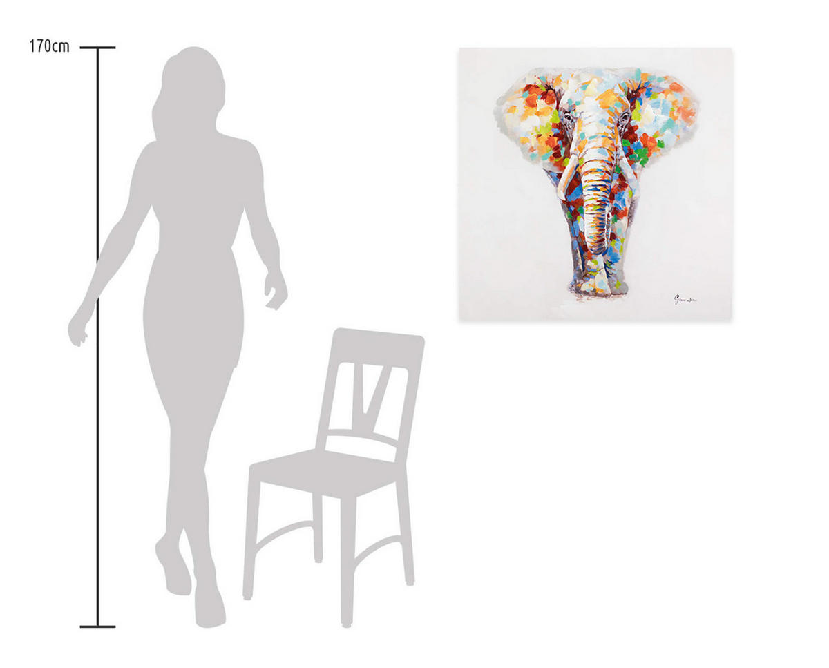 ÖLGEMÄLDE 80/80 cm - Multicolor, Holz/Textil (1.52/80cm) - KUNSTLOFT