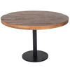 ESSTISCH rund aus Mangoholz 110cm, natürlich - Braun, Metall (110/110/78cm) - Giga Meubel