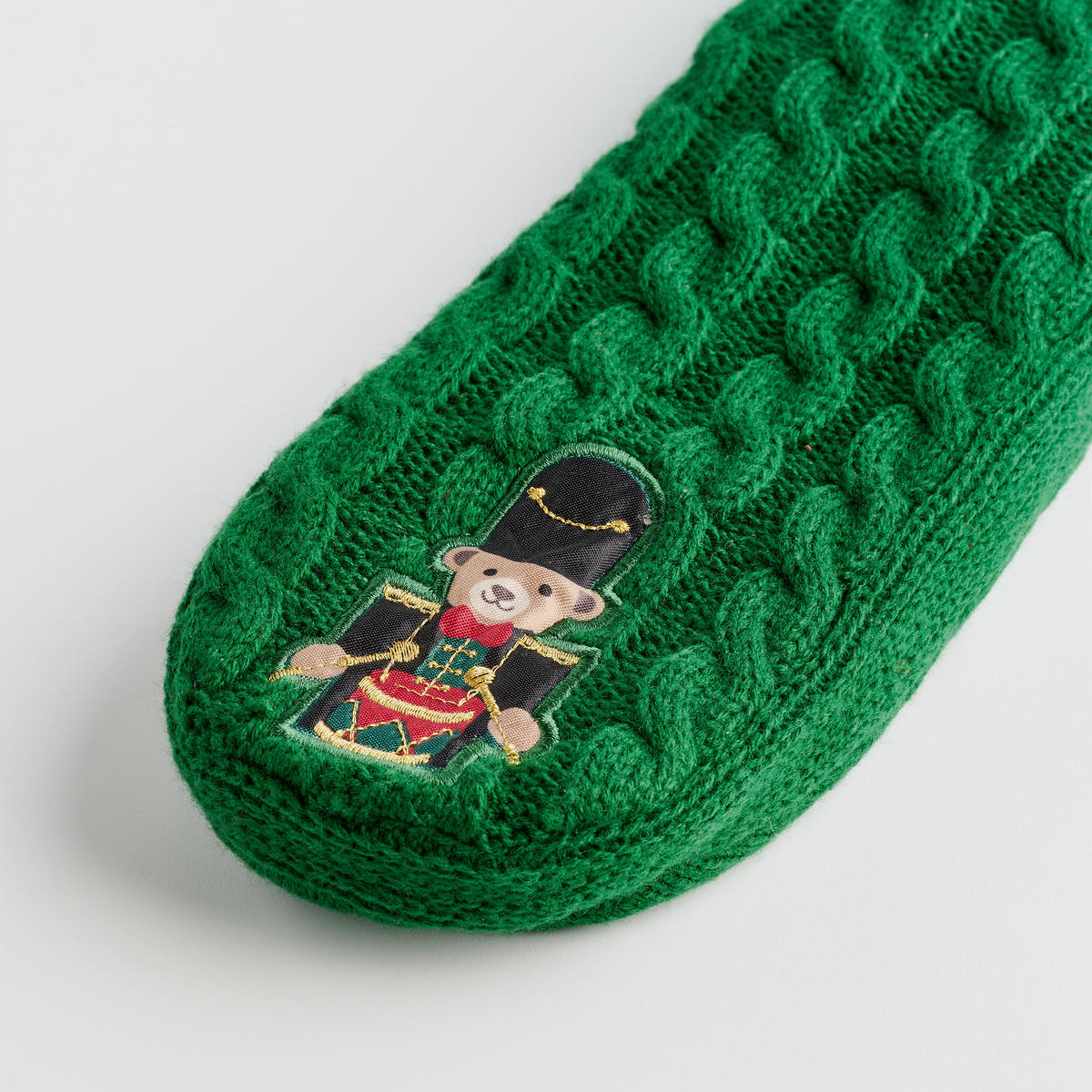 SOCKEN Nutpatcher, Grün, 11x44x5cm, Warm Christmas Weihnachtsdeko - Dunkelgrün, Textil (11/1/44.5cm) - home&you