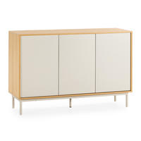 SIDEBOARD Cuzco 3 türen Eichenfarbe/grau - Grau, Holzwerkstoff (120/80/40cm)