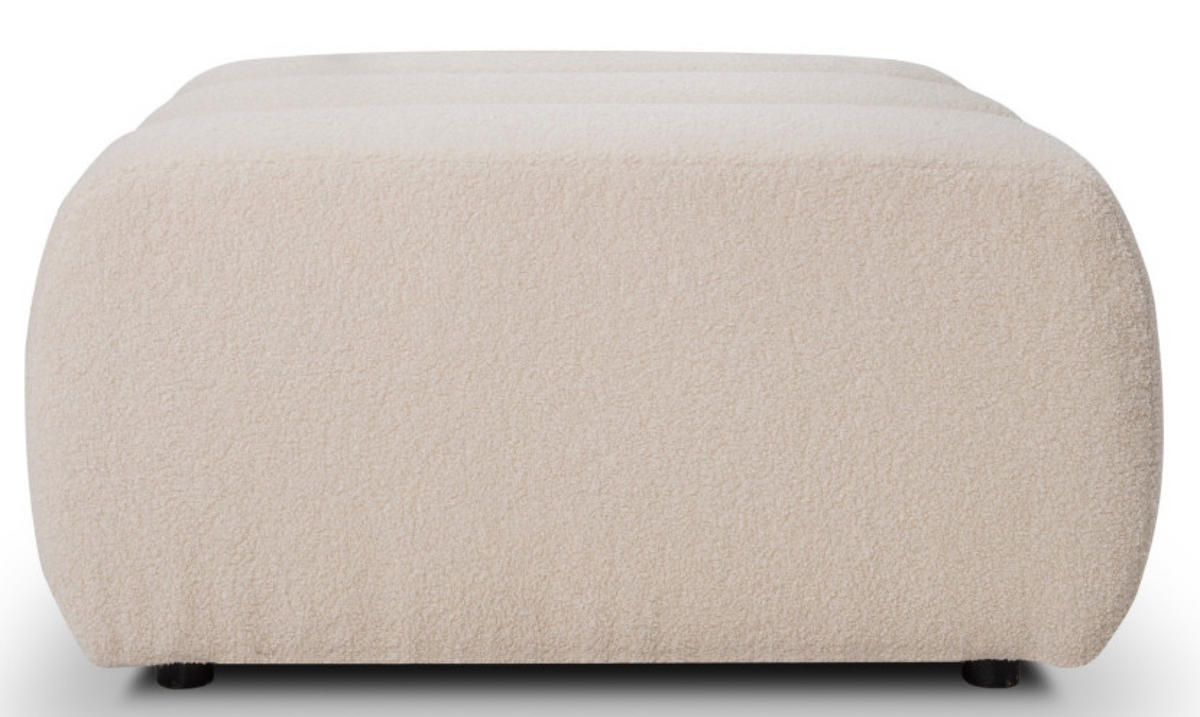 POUF Creme ALOO Gepolstert Boucle Lambi - Beige, Textil (82/41/75cm) - Sepro Meble