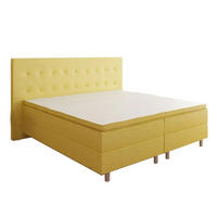 BOXBETT RIO Barcelona 5-Zonen mit Visco Topper H3 First Class Bett in verschiedenen Farben und Größen - Orange, Holz/Holzwerkstoff (160/200cm) - Best For Home