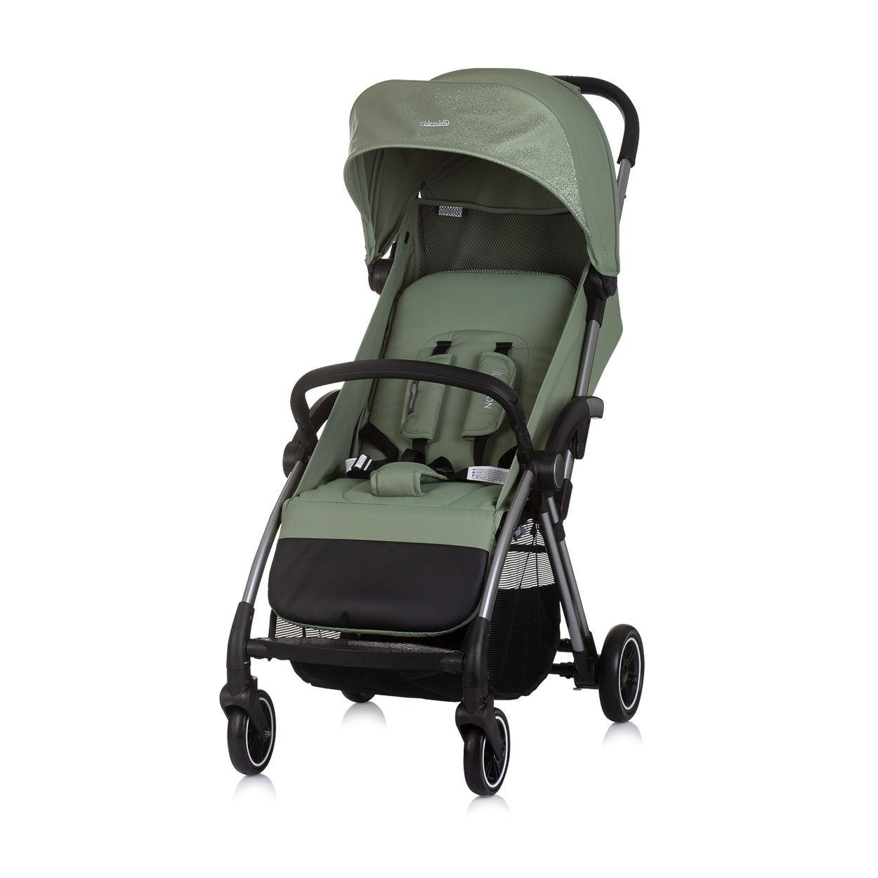 BUGGY Illusion grün klappbar, verstellbare Fußstütze, Federung, Korb - Grün, Metall (67/40/102cm) - Chipolino