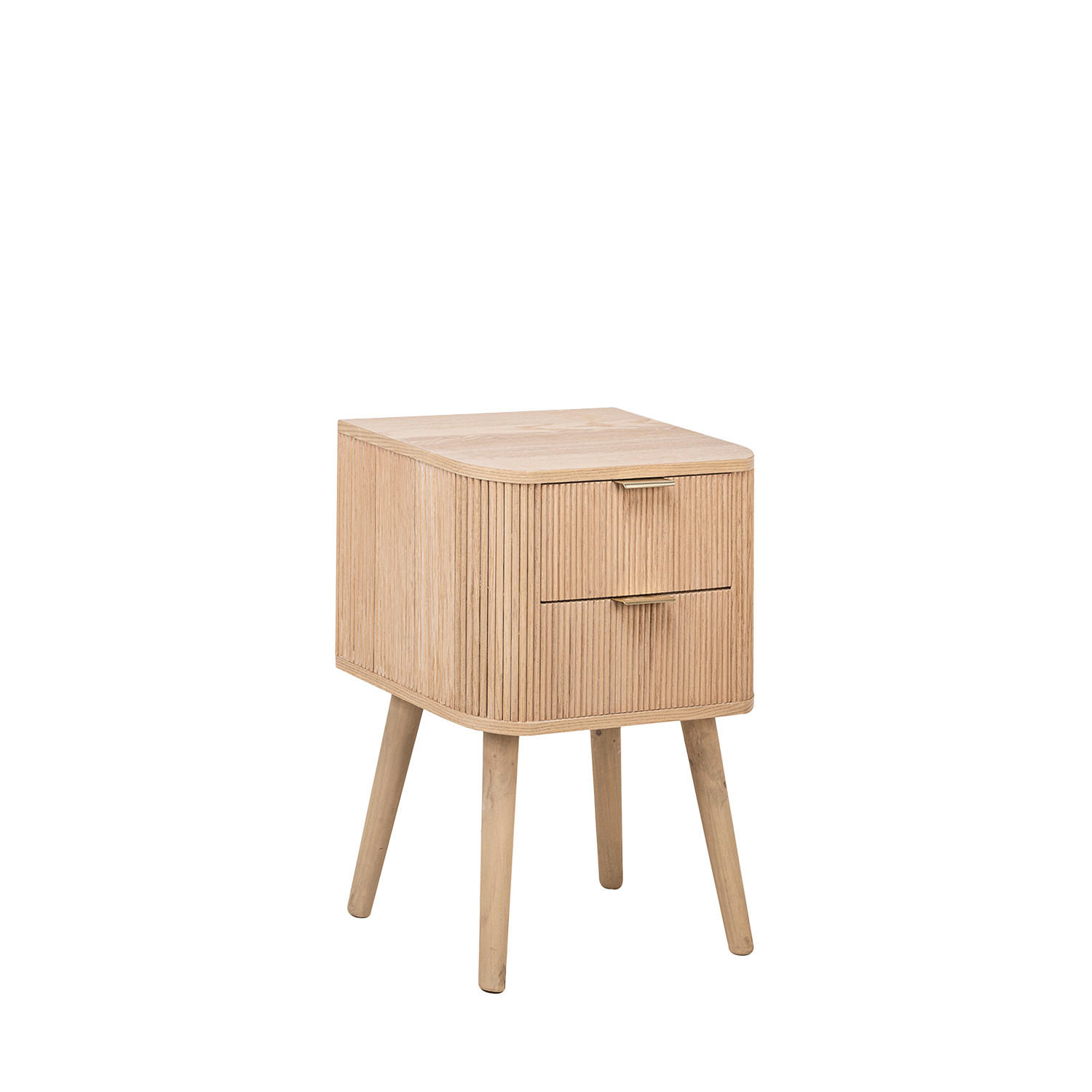 NACHTTISCH 2 SCHUBLADEN Mina Natürlich 40 cm x 62 cm - Naturfarben, Holzwerkstoff (40/62/30cm)