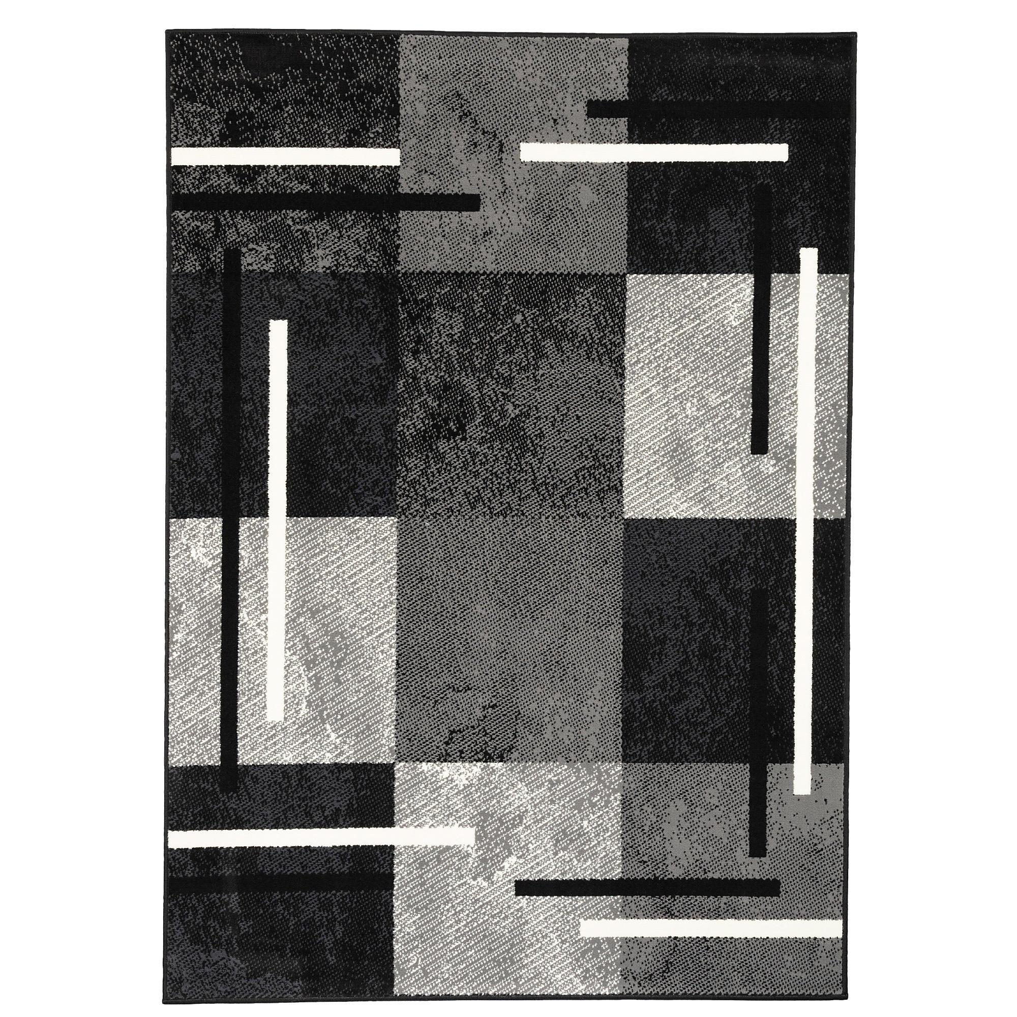 TEPPICH MODERN TRENDLINE KARO - Schwarz, Textil (185/270cm) - Pergamon