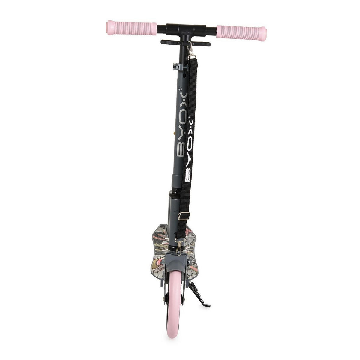 KINDERROLLER Flurry rosa klappbar, Seitenständer, höhenverstellbar, PU-Räder - Rosa, Metall (85/14/93cm)