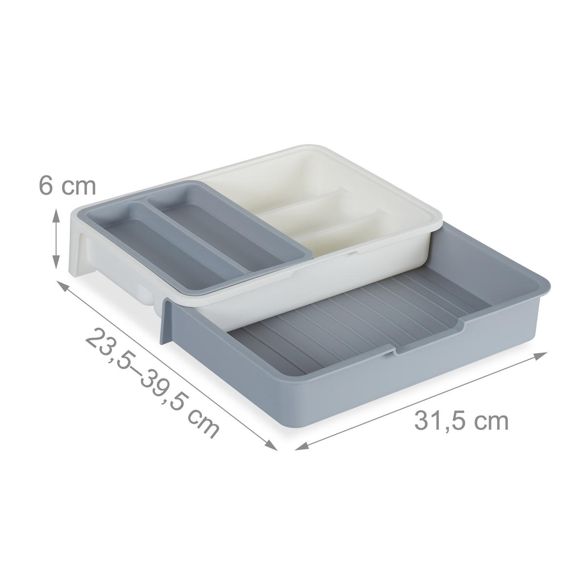 BESTECKKASTEN - Multicolor, Kunststoff (23.5/6/31.5cm) - Relaxdays