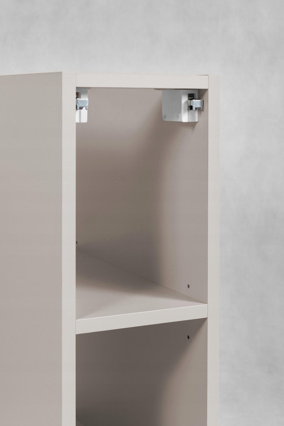 WASCHBECKUNTERSCHRANK MODERN 100 cm mit Arbeitsplatte Farbe: Kaschmir mit einem Regal Farbe: Kaschmir - Weiß - Weiß, Holzwerkstoff (100/57/46cm) - Rodan